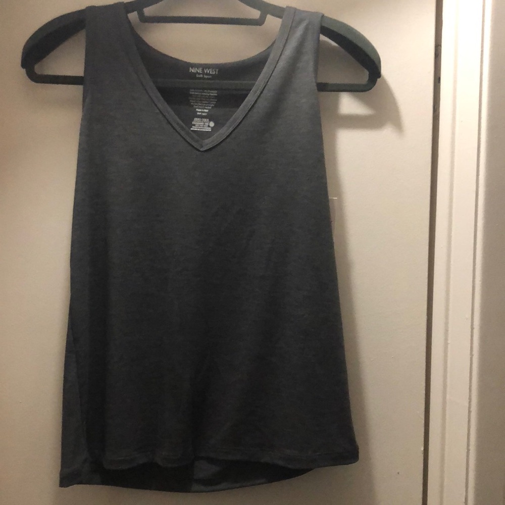 Nine West Soft Spun V neck Tank Top XS New with Tag